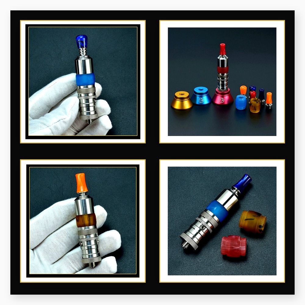 Wolfcoolvape Flash-e-Vapor Dua - огляд і ціна Drip Tip Resin